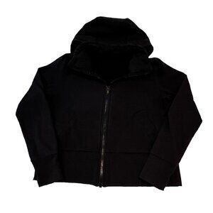 Athleta Jacket Womens Medium Black Victory Primaloft Full Zip Hoodie‎ (READ)